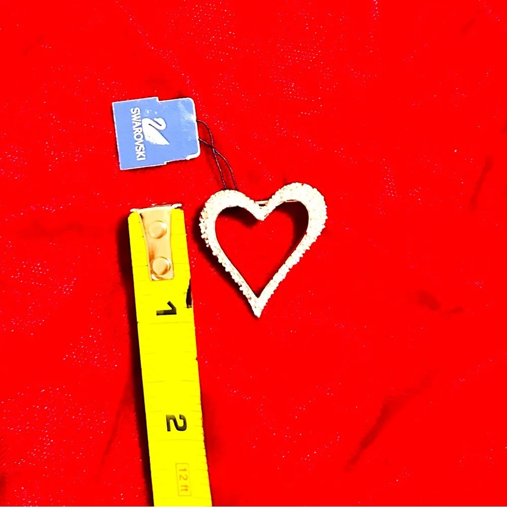 💎✨Swarovski ✨💎 Pave Crystal Signed Open Heart Brooch!! - Picture 4 of 5